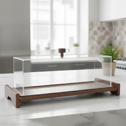 Wood and Acrylic Serving Tray